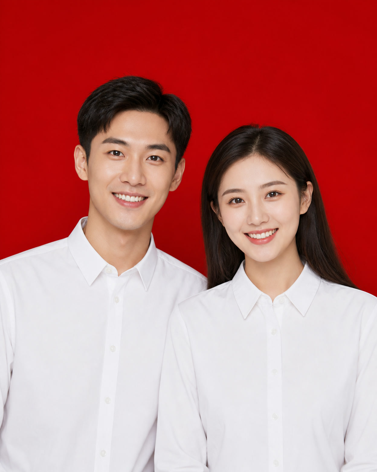 结婚登记照真人成片示例